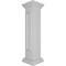 Ekena Millwork 8"W x 40"H Straight Newel Post with Panel, Peaked Capital & Base Trim (Installation kit included) NWL08X40SPP0B0 - alternate 6